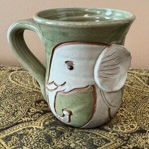 UNCOMMON GOODS Protect the Animals Elephant coffee cup mug Joanne Stratakos